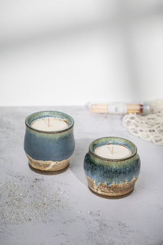 נרות בכלי קרמיקה בעבודת יד | ONE OF A KIND