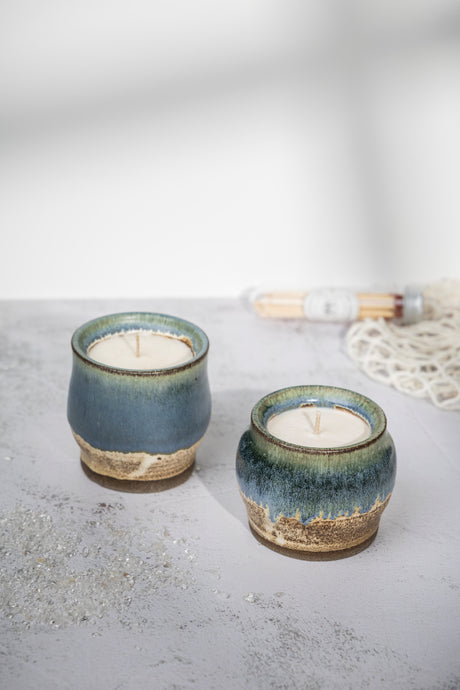נרות בכלי קרמיקה בעבודת יד | ONE OF A KIND